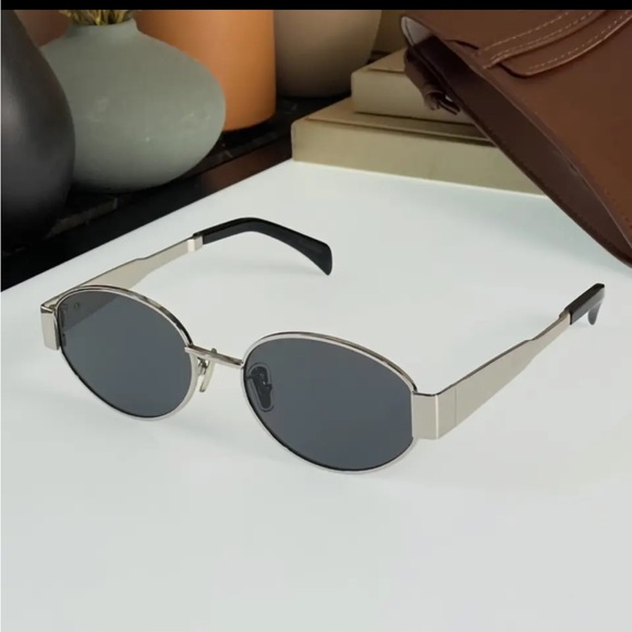 Accessories - Oval Small Frame Ladies Metal Women Sunglasses Aesthetic Futuristic